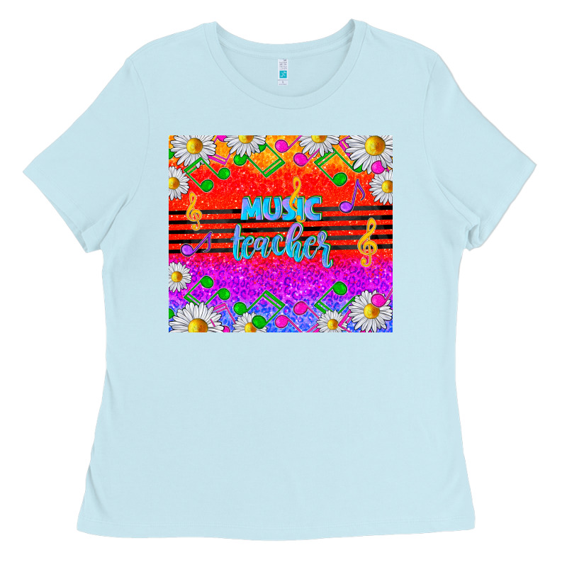 Rainbow Music Teacher Ladies Tee by TumblerDesignByShophia | Teevron