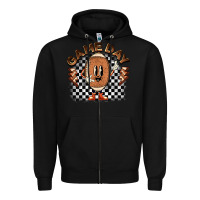 Black game day football Zipper Hoodie - BarkalooDesign