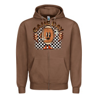 Chestnut game day football Zipper Hoodie - BarkalooDesign