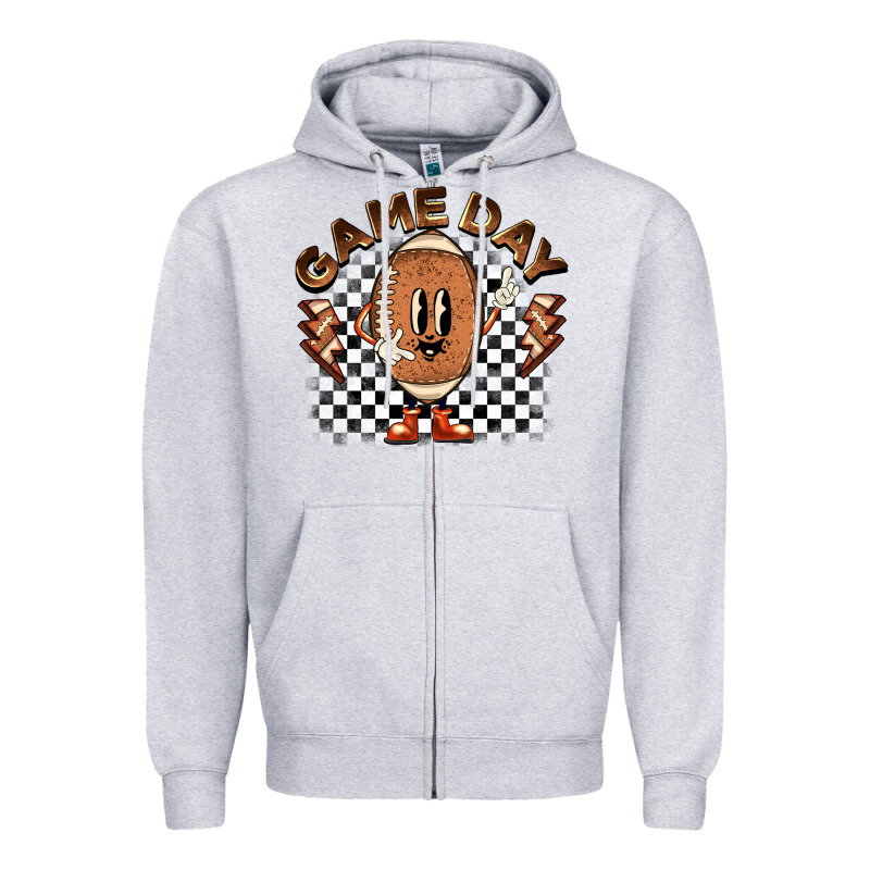 Game Day Football Zipper Hoodie by BarkalooDesign | Teevron