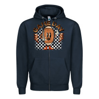 Navy game day football Zipper Hoodie - BarkalooDesign
