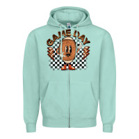 Seafoam game day football Zipper Hoodie - BarkalooDesign