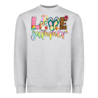 Heather Grey love summer with gnome Heavyweight Sweatshirt - Artiststas