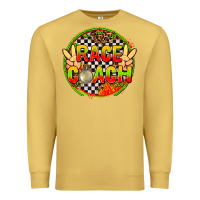 Race Coach  With Leopard And Peace Hand Premium Sweatshirt | Teevron