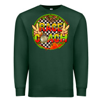 Sports Green race coach  with leopard and peace hand Premium Sweatshirt - AdoDesignShop