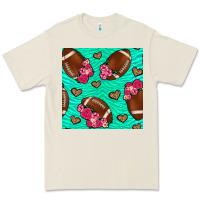Bone American Football roses and hearts Premium Tee - NancyCooperArtShop