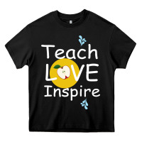 Black teach love inspire Heavy Core Tee - Bettercallsaul