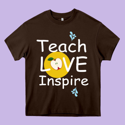 Teach Love Inspire Heavy Core Tee Designed By Bettercallsaul