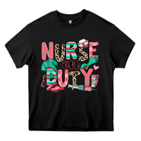 Black nurse on duty Heavy Core Tee - RanaPortraitStore