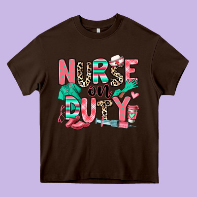 Nurse On Duty Heavy Core Tee Designed By Ranaportraitstore