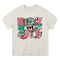 Cream nurse on duty Heavy Core Tee - RanaPortraitStore