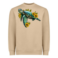 Mushroom sea turtle with sunflowers Heavyweight Sweatshirt - Artiststas