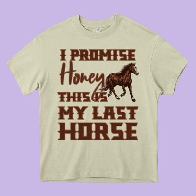 I Promise Honey This Is My Last Horse Heavy Core Tee Designed By Bettercallsaul
