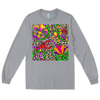 Heather Grey mardi gras crawfish leopard  seamless pattern Long Sleeve Tee - FaDigitalArtStudio