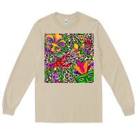 Mushroom mardi gras crawfish leopard  seamless pattern Long Sleeve Tee - FaDigitalArtStudio