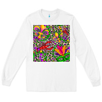 White mardi gras crawfish leopard  seamless pattern Long Sleeve Tee - FaDigitalArtStudio