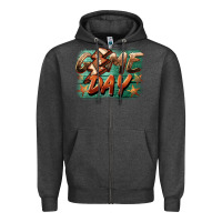 Charcoal Heather game day  lightning football Zipper Hoodie - BarkalooDesign