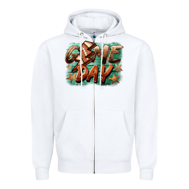 Game Day  Lightning Football Zipper Hoodie by BarkalooDesign | Teevron