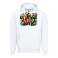 White game day  lightning football Zipper Hoodie - BarkalooDesign
