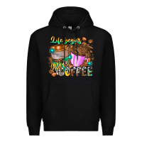 Black Life Begins After Coffee Premium Hoodie - CowhideDigitalArt