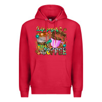 Cardinal Life Begins After Coffee Premium Hoodie - CowhideDigitalArt