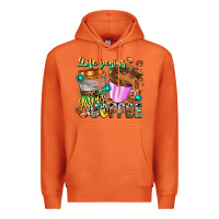 Carrot Life Begins After Coffee Premium Hoodie - CowhideDigitalArt