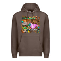 Coffee Life Begins After Coffee Premium Hoodie - CowhideDigitalArt