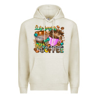 Oatmeal Heather Life Begins After Coffee Premium Hoodie - CowhideDigitalArt