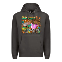 Smoke Life Begins After Coffee Premium Hoodie - CowhideDigitalArt