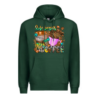 Sports Green Life Begins After Coffee Premium Hoodie - CowhideDigitalArt