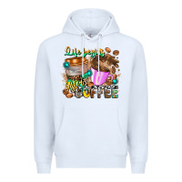 White Life Begins After Coffee Premium Hoodie - CowhideDigitalArt
