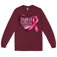 Burgundy tackle cancer Long Sleeve Tee - RanaPortraitStore