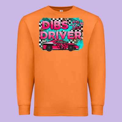 Dibs On The Driver Background Premium Sweatshirt Designed By Adodesignshop