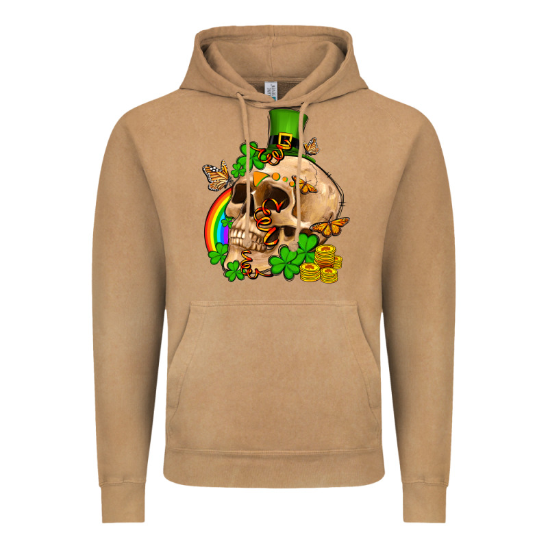 St. Patrick's Boho Skull Vintage Hoodie by OliviaCreatesArt | Teevron