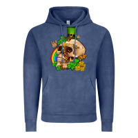 Vintage Denim St. Patrick's boho skull Vintage Hoodie - OliviaCreatesArt