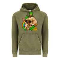 Vintage Olive St. Patrick's boho skull Vintage Hoodie - OliviaCreatesArt