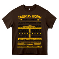 Chocolate Brown TAURUS FACTS Heavy Core Tee - Bettercallsaul