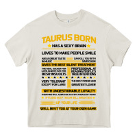 Cream TAURUS FACTS Heavy Core Tee - Bettercallsaul