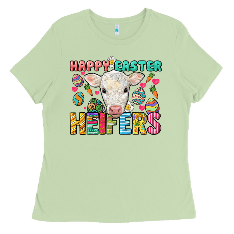 Happy Easter Heifers Easter Day Ladies Tee by HowdyJamesFarm | Teevron
