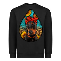 Black doberman Heavyweight Sweatshirt - Artiststas