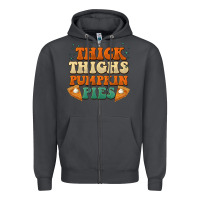 Smoke thick thighs pumpkin pies Zipper Hoodie - BarkalooDesign