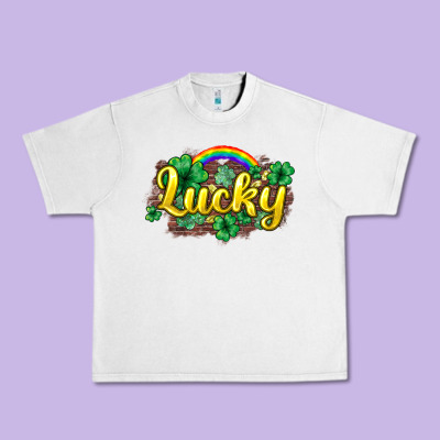 Lucky St. Patrick's Day Urban Heavy Tee Designed By Howdyjamesfarm