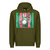 Army Green for the love of the game golf Premium Hoodie - Jasminsmagicworld