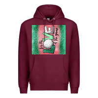 Burgundy for the love of the game golf Premium Hoodie - Jasminsmagicworld