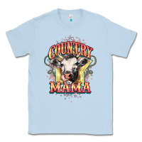 Dusty Blue Country Mama Classic Tee - HowdyJamesFarm