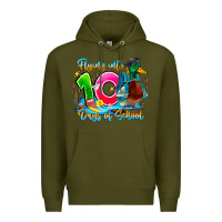 Army Green name flying into 100 days of school Premium Hoodie - CowhideDigitalArt