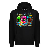 Black name flying into 100 days of school Premium Hoodie - CowhideDigitalArt