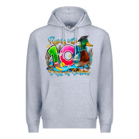 Heather Grey name flying into 100 days of school Premium Hoodie - CowhideDigitalArt