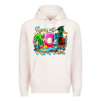 Pale Pink name flying into 100 days of school Premium Hoodie - CowhideDigitalArt