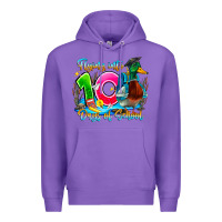 Purple name flying into 100 days of school Premium Hoodie - CowhideDigitalArt